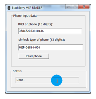 blackberry mep reader